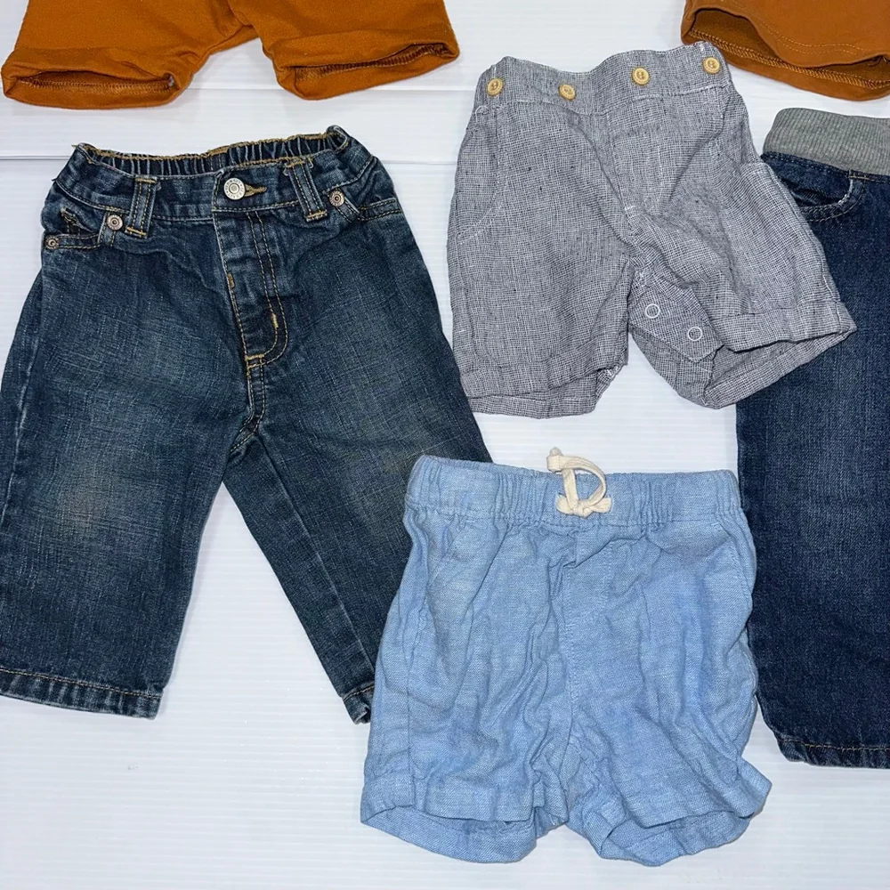 Lot of 7 Assorted Baby Boy Bundle 5 Shorts 2 pants Various Sizes - Picture 3 of 13